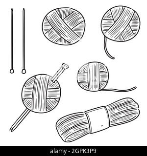 vektor-Strick-Set Stock Vektor