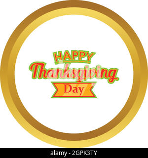 Happy Thanksgiving Day Vektor icon Stock Vektor