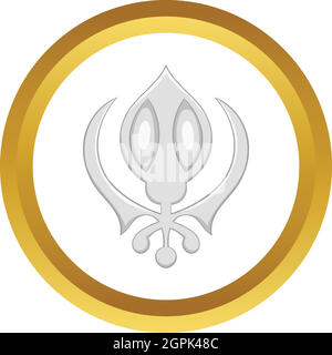 Sikhism Symbol Vektor icon Stock Vektor