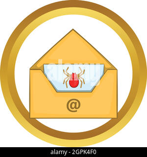 Infizierte e-Mails Vektor icon Stock Vektor
