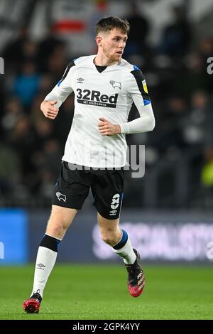 Max Bird #8 von Derby County während des Spiels Stockfoto