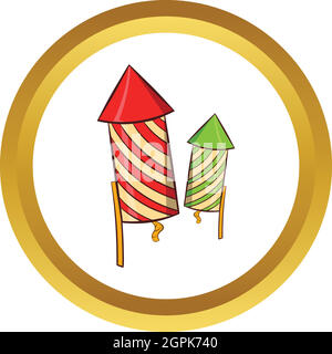 Feuerwerkskörper Vektor Icon, Cartoon-Stil Stock Vektor