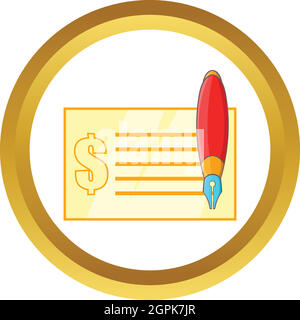 Check und Stift Vektor icon Stock Vektor