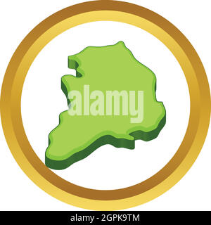 Südkorea Karte Vektor icon Stock Vektor