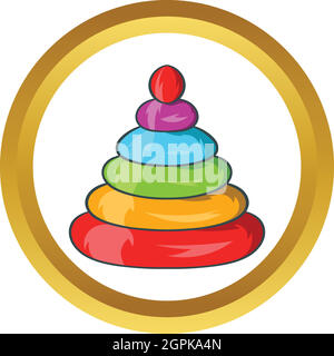 Spielzeug Pyramide Vektor icon Stock Vektor