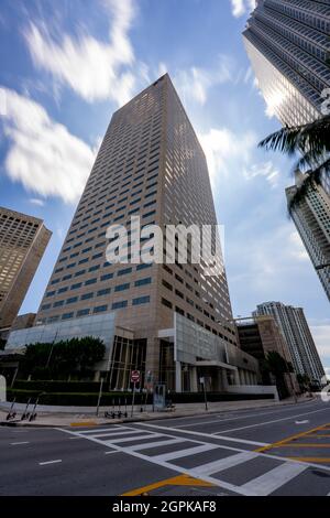 Miami Beach, FL, USA - 25. September 2021: Citibank Tower Downtown Miami FL Stockfoto