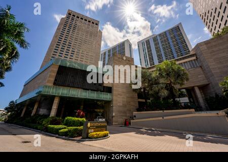 Miami Beach, FL, USA - 25. September 2021: InterContinental Hotel Downtown Miami FL USA Stockfoto