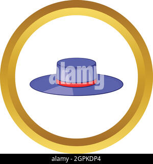 Spanien-Mütze mit Red Ribbon Vektor icon Stock Vektor