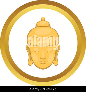 Kopf des Buddha Vektor icon Stock Vektor