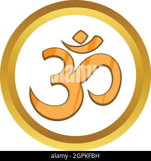 Hinduistischen Om Symbol Vektor icon Stock Vektor
