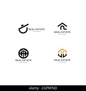 Logo-Design für Immobilien Stockfoto
