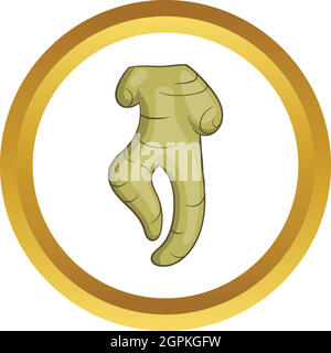 Ginseng Wurzel Vektor icon Stock Vektor