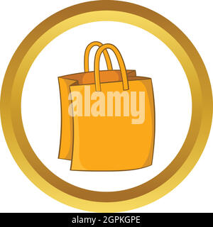 -Tasche mit Griffe Vektor icon Stock Vektor