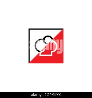 Vektorsymbol für Vorlage mit dem Logo des Küchenchefs Stockfoto