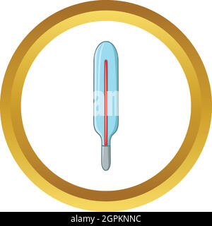 Medizinische Quecksilber Thermometer vektor icon Stock Vektor