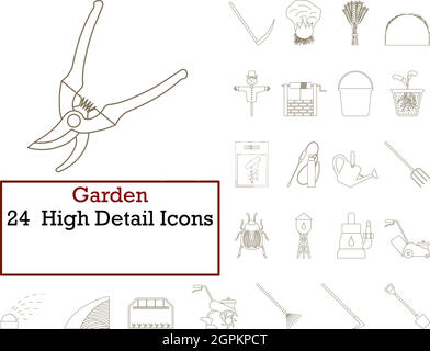 Garten-Icon-Set Stock Vektor