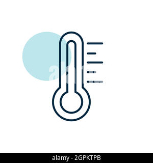 Symbol für Wärmesthermometer. Wetterschild Stock Vektor