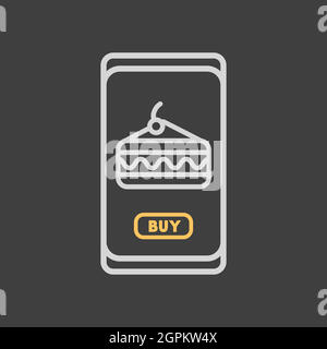 Fast Food Delivery Service Vektor flach Symbol Stock Vektor