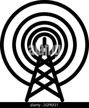 Symbol Für Radioantenne Stock Vektor