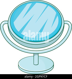 Make-up-Spiegel Symbol, Cartoon Stil Stock Vektor
