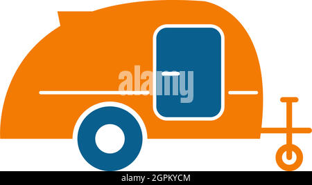 Einfacher Caravan Mobile Icon Logo Design Vektor Stock Vektor