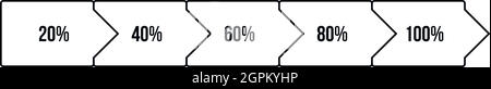 Prozentsatz Diagramm Symbol, Umriss-Stil Stock Vektor