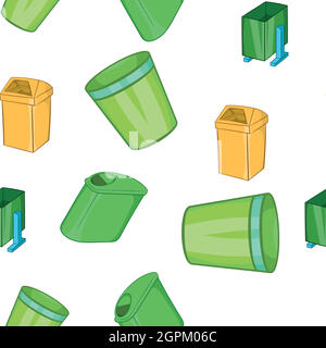 Müll-Lagerung-Muster, Cartoon-Stil Stock Vektor