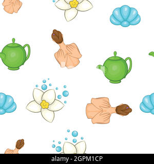 SPA-Elemente-Muster, Cartoon-Stil Stock Vektor