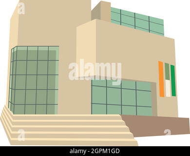 Stadtbau-Ikone, Cartoon-Stil Stock Vektor