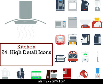 Küche-Icon-Set Stock Vektor