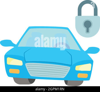 Auto-Symbol, Cartoon-Stil Stock Vektor