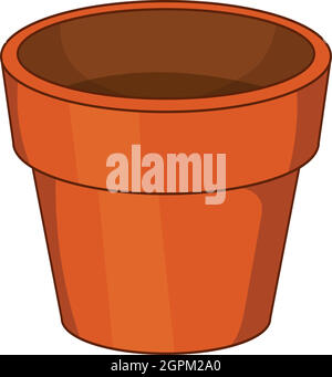 Flower Pot Symbol, Cartoon-Stil Stock Vektor