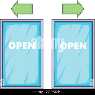 Storefront Symbol, Cartoon Stil Stock Vektor