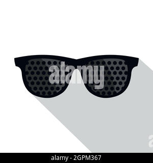 Bifocals Symbol, flachen Stil Stock Vektor