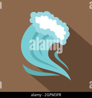 Tsunami-Symbol, Cartoon-Stil Stock Vektor