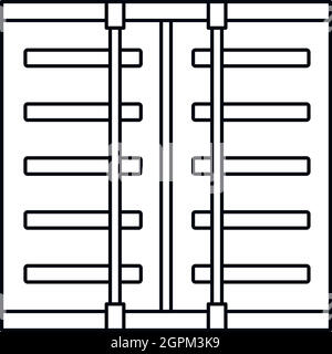 Jalousie-Symbol, Umriss-Stil Stock Vektor