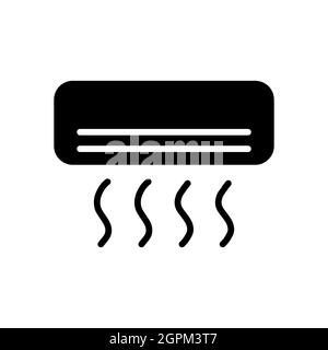 Split-System-Klimaanlage, flacher Vektor, isoliertes Glyphensymbol Stock Vektor