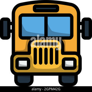 Symbol Des Schulbusses Stock Vektor
