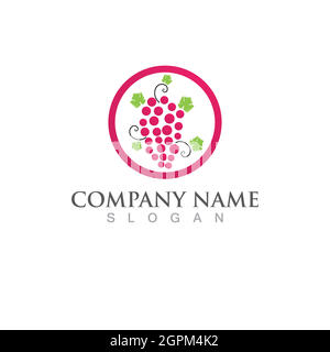 Weintrauben Vektor Symbol Illustration Design Stock Vektor