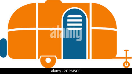 Einfacher Caravan Mobile Icon Logo Design Vektor Stock Vektor