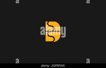 BUCHSTABEN DS ODER D MIT PUZZLE-SYMBOL INNEN ZUR ILLUSTRATION Stock Vektor