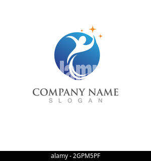 Star People Success Logo-Vektor Stock Vektor