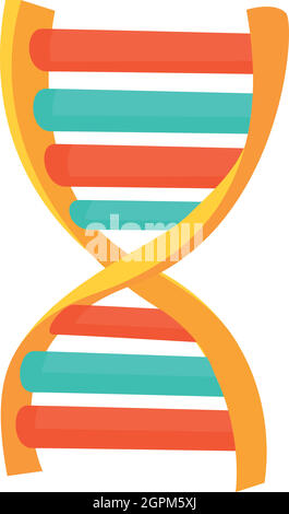 DNA-Strang-Symbol, Cartoon-Stil Stock Vektor