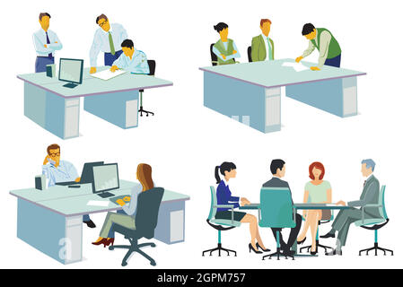 Geschäftstreffen und Beratung, Treffen im Team Stock Vektor