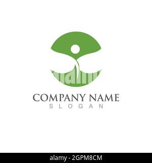 Logos der grünen Baum Blatt Ökologie Stock Vektor