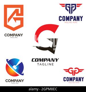 Satz von G-Logo-Konzepten Stock Vektor