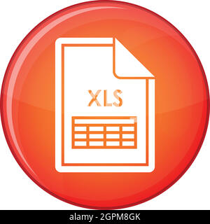 XLS Dateisymbol, flachen Stil Stock Vektor