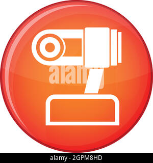 Webcam-Symbol, flachen Stil Stock Vektor