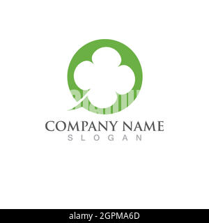 Logos der grünen Baum Blatt Ökologie Stock Vektor