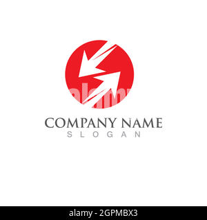 Pfeil schneller Logo Vektor Illustration Symbol Logo Vorlage Stock Vektor